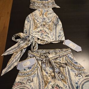 Designer Camilla Halter Top and Shorts Size Small.  Brand new with tags